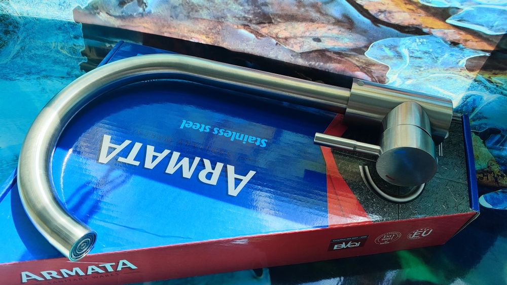 Смеситель для кухни, мойки ARMATA SUS 011 нержавейка