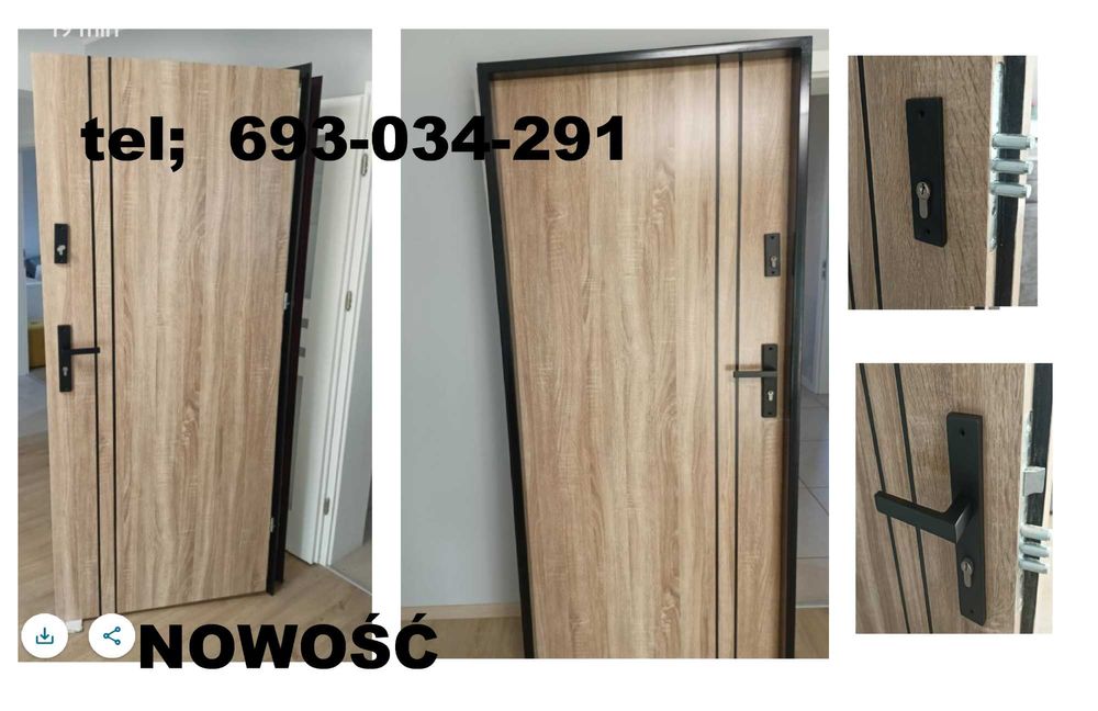 Drzwi WEJŚCIOWE-zewnętrzne do mieszkania w bloku z MONTAŻEM-akustyczne