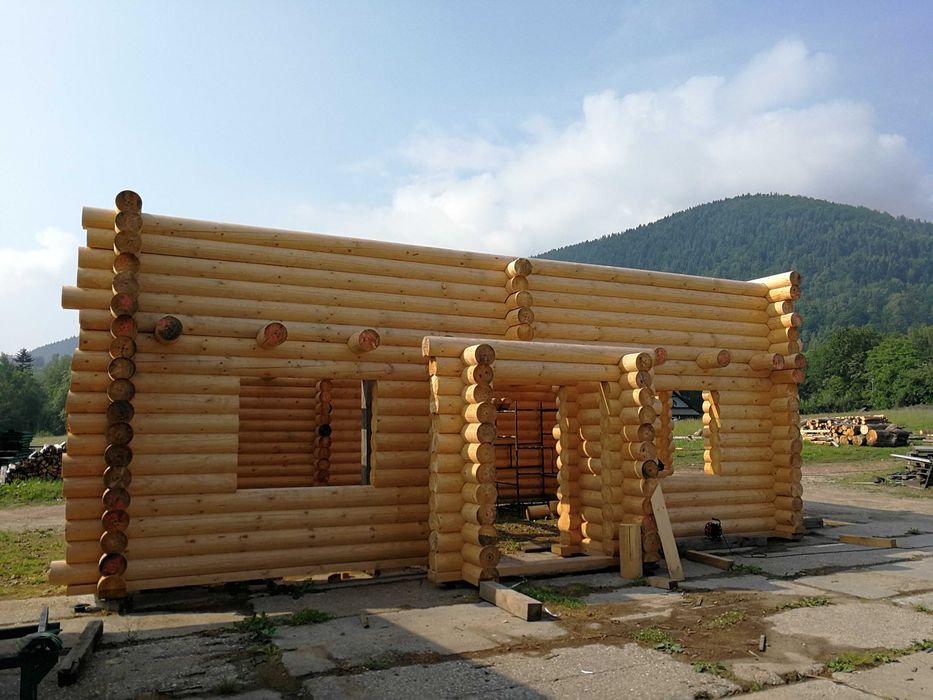 Domy z bali, toczenie bali na domy wg. projektu klienta