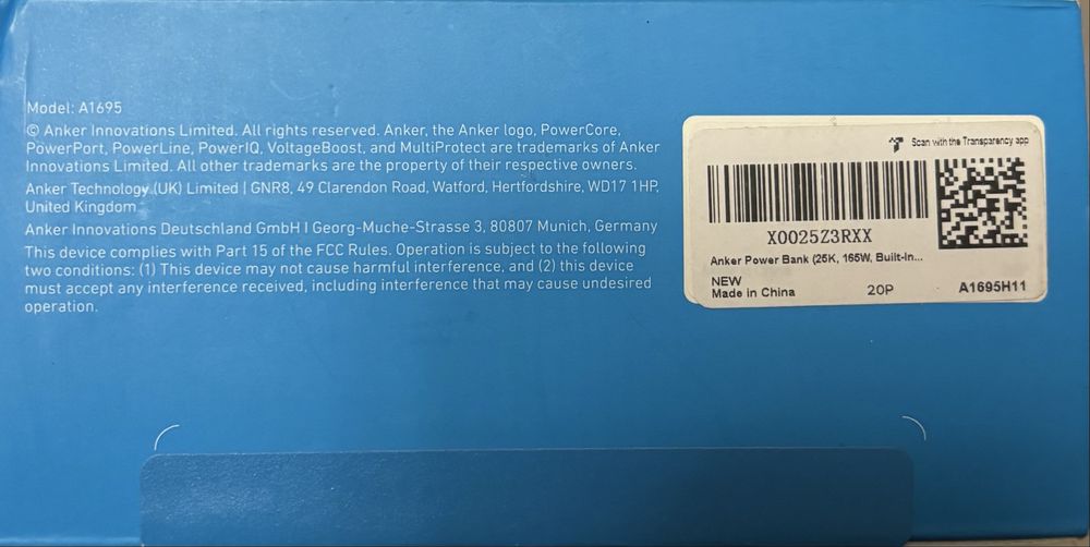 Anker Zolo Power Bank 25000mAh 165W  A1695H11