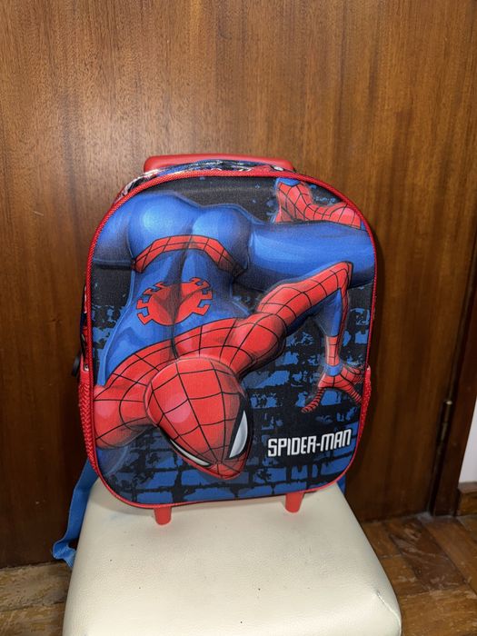 Mochila de criança home aranha e garrafa pra treino