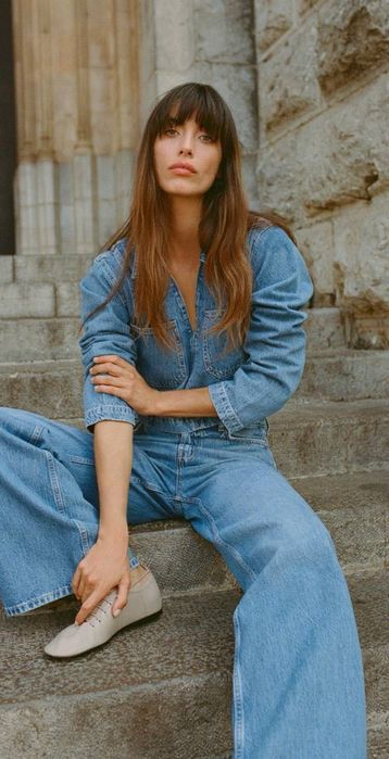 Zara нові сині джинси кльош