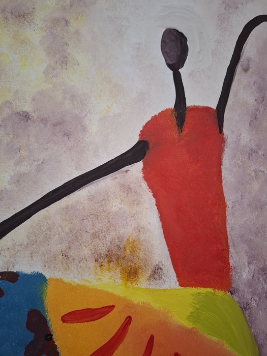 Aguarela pintada à mão 120x60cm