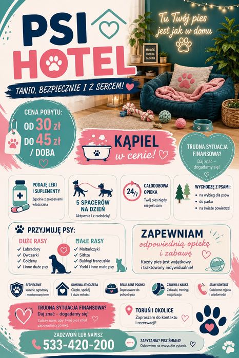 Oferuję opiekę nad psem / petsitting / domowy hotel dla psa