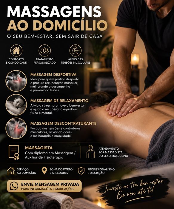 Massagem ao domicilio