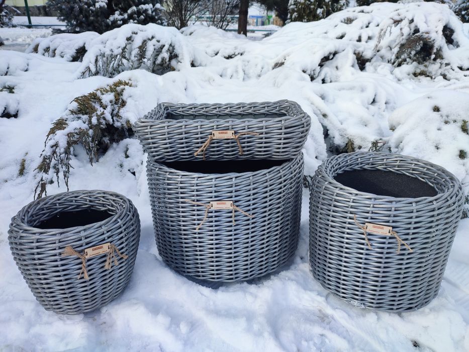 Donica z sztucznego rattanu