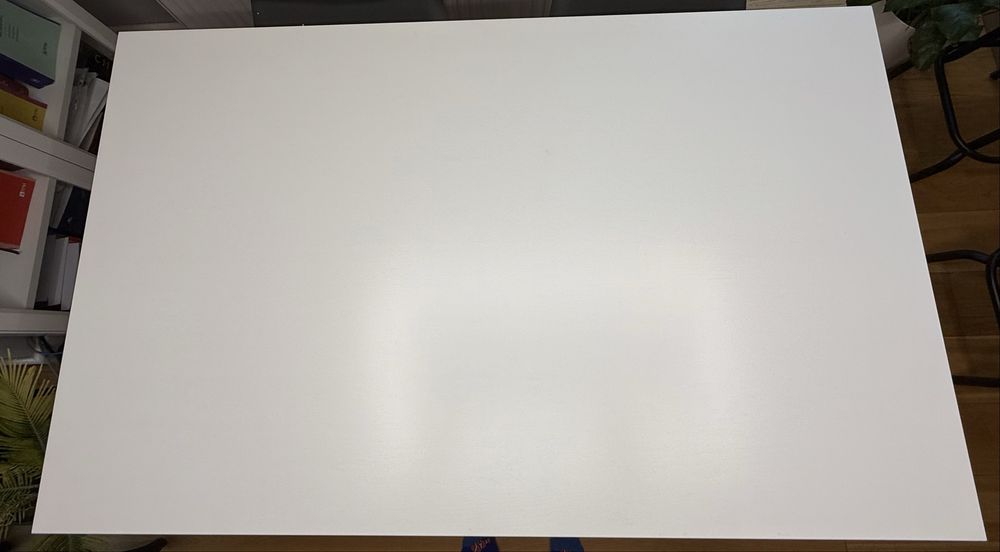 Stol ikea Laneberg bialy lite drewno rozsuwany i cztery krzesla