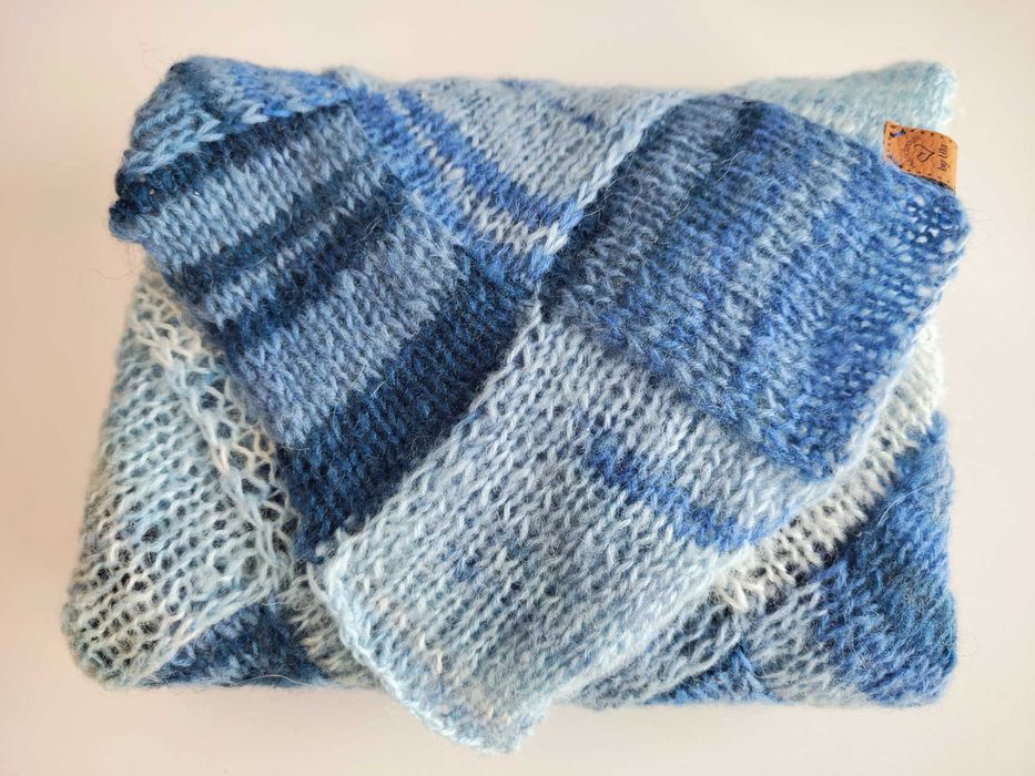 Chusta szal trójkątna handmade