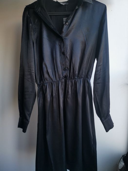 Vestido preto acetinado - Novo c/etiqueta!