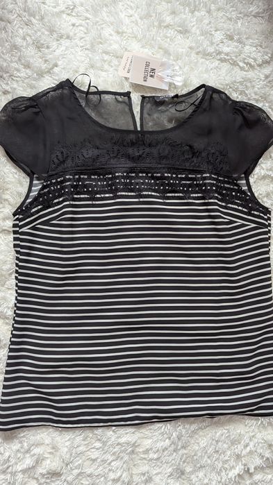 Nowa bluzka w paski z koronką Orsay r. 40/L