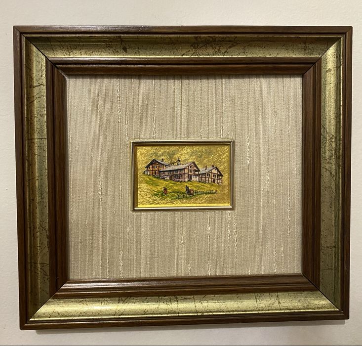 Conjunto 3 Quadros Arte Italiana em Folha de Ouro 23kt - Ed Limitada