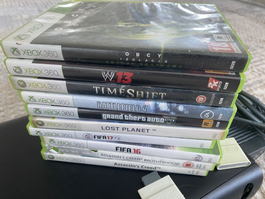 Xbox 360+pad + gry+okablowanie