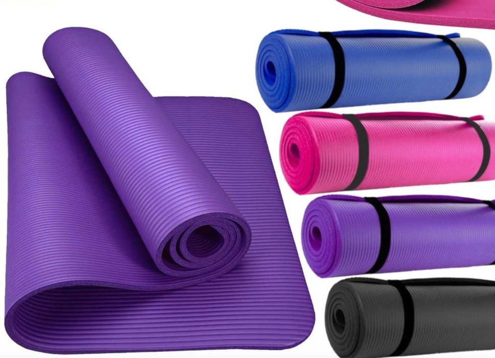 MATA fitness aerobik Joga DUŻA MOCNA GRUBA KARIMATA 15mm 180x60