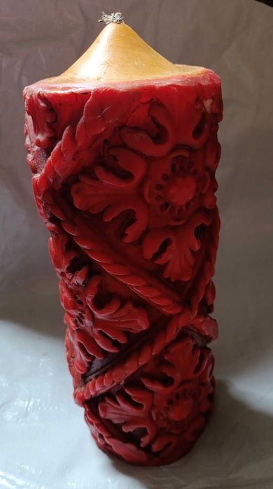 Велика (1кг) декоративна свічка у старовинному стилі