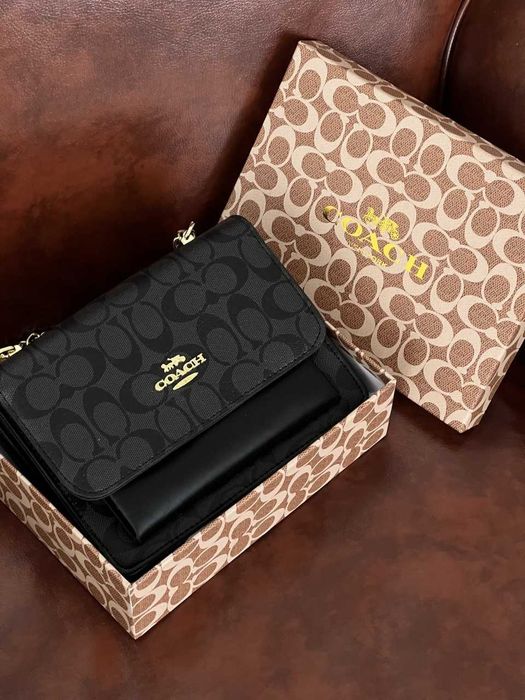 Жіноча сумка Coach / Коуч, Mini Klare Crossbody, еко шкіра, чорний, Китай