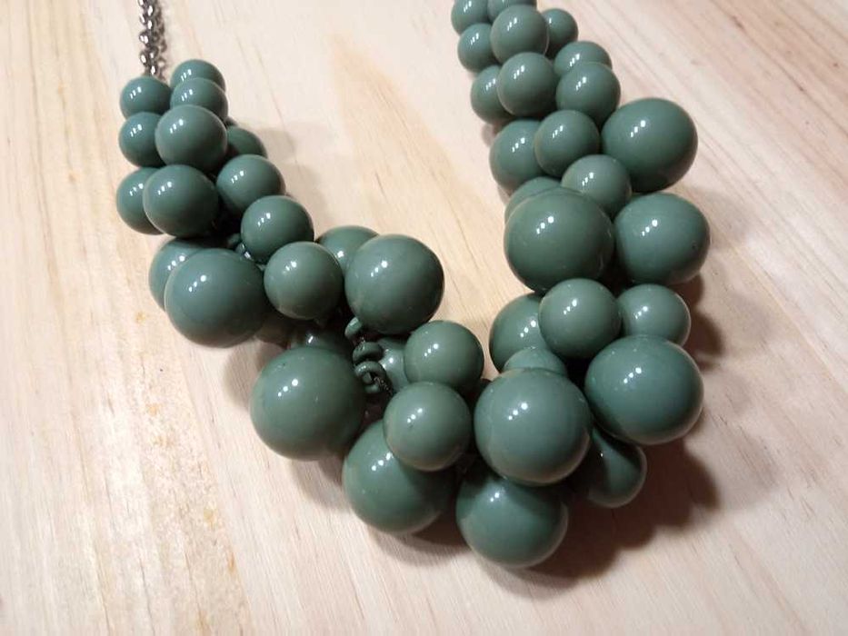 Colar Bolas Verdes -  50 cm