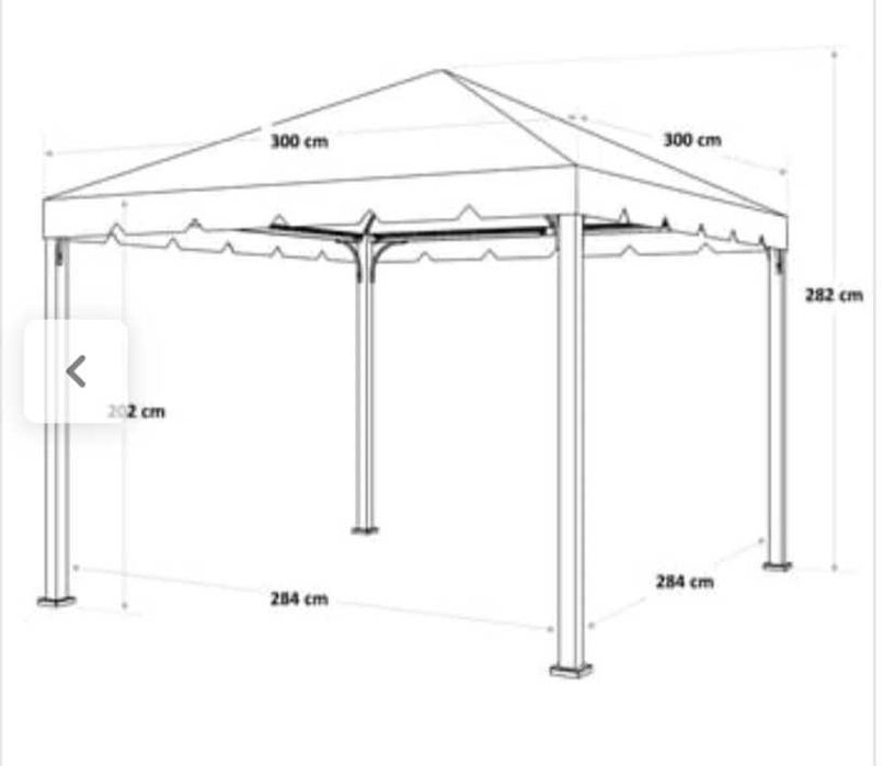 pergola de alumínio 3x3m