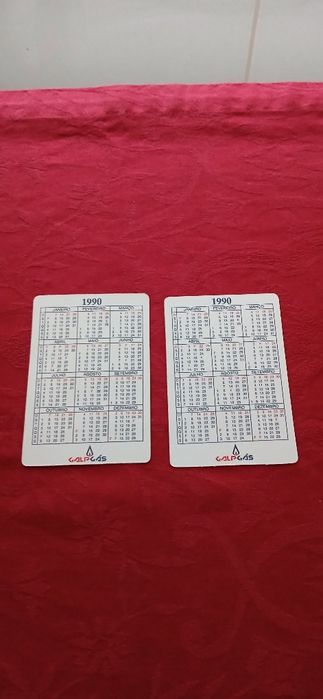Calendários de Bolso -Galp Gás- 1990