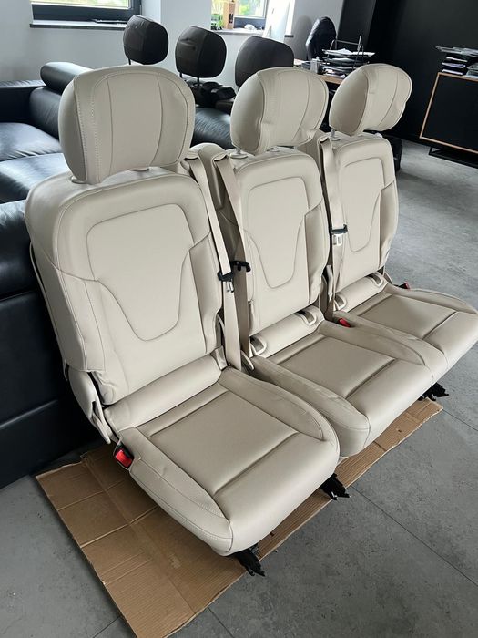 Kanapa fotele ławka siedzenia 2+1 Mercedes V klasa W447 skóra Lugano