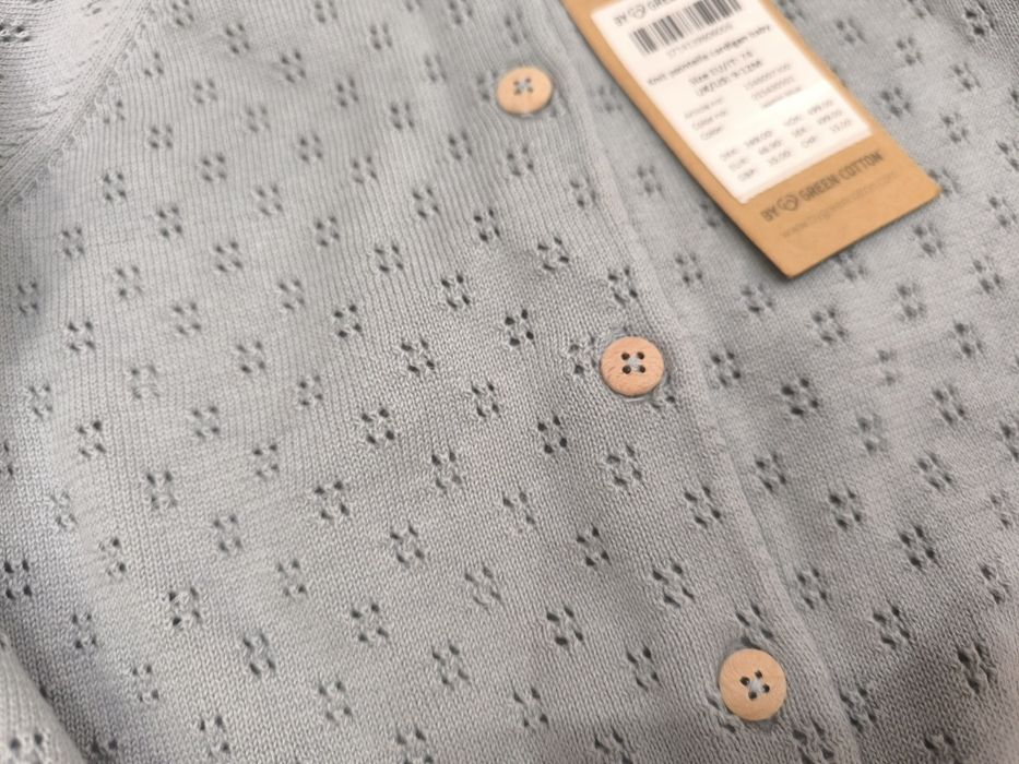 Кардиган кофта на дівчинку 68 ,74,80 ,кардиган в'язаний,кофта Green cotton