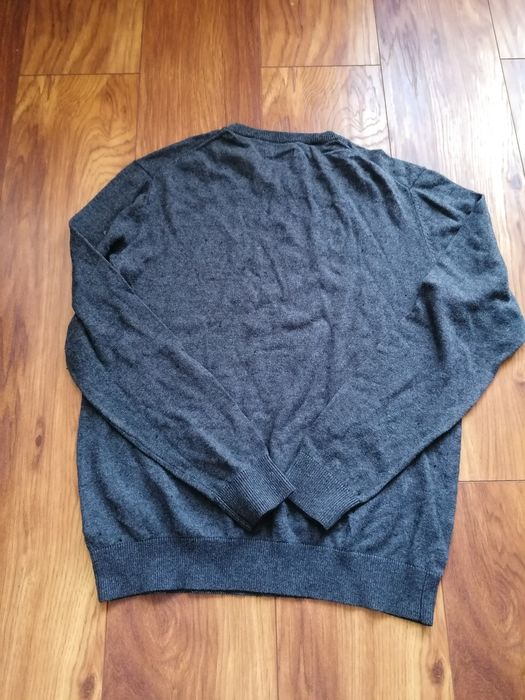 Szary sweter Farah M bawełniany wełniany Basic classy