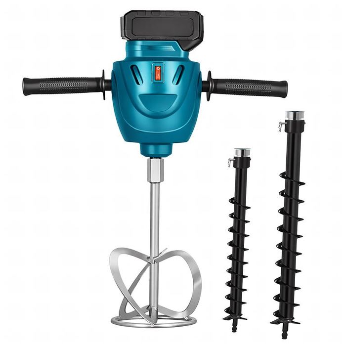 Wiertnica Akumulatorowa do Ziemi Zaprawy 20V 2xAku Mieszadło Świder