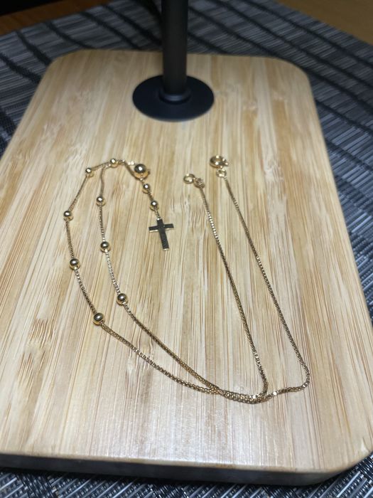 Colar em Ouro 14K com Cruz