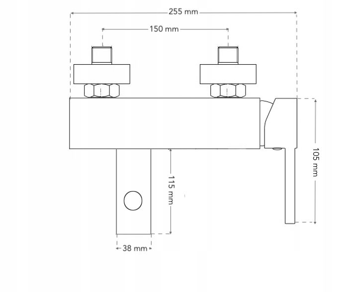 MSA29-160G3 Batera wannowa TUBE kol. złoty