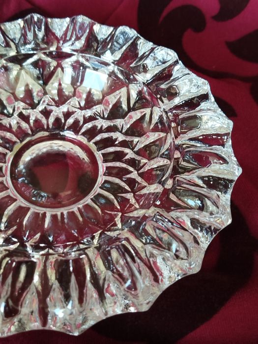 Kryształowa popielniczka z PRL