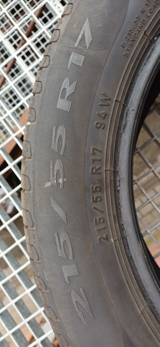 215/55R17 94W PIRELLI , dwie używane opony letnie.