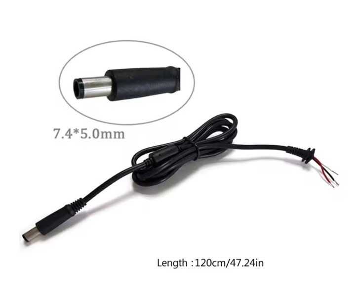 Cabo para transformador Dell Hp 7.4mmx5.0mm 1.2m