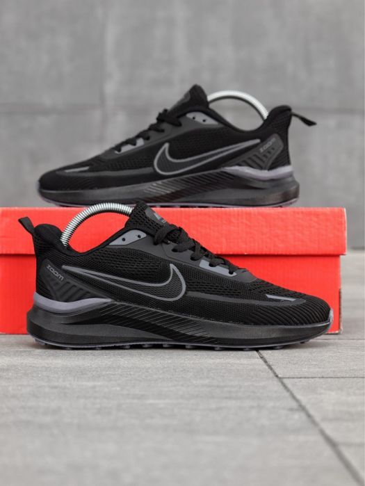 Чоловічі білі,чорні та темно-сірі,кросівки Nike Air Zoom легкі літні(40,41,42,43,44)
