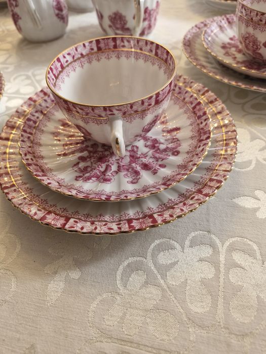 Przedwojenna sląska porcelana china rot Tuppack  Tiefenfurt