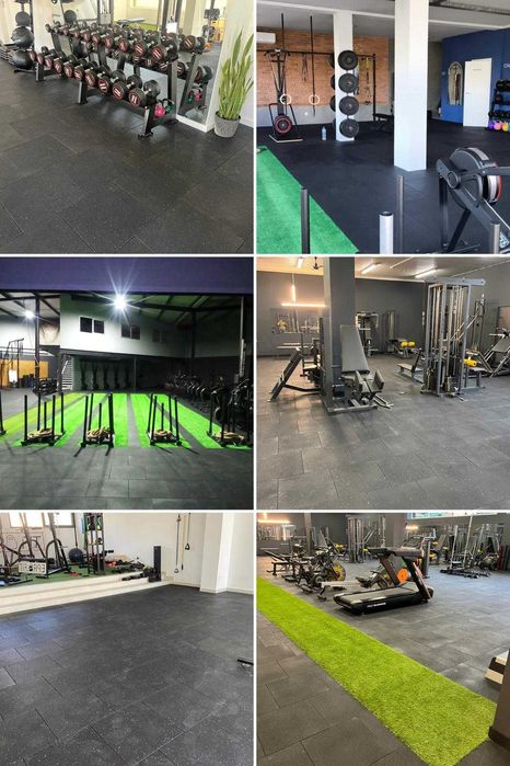 Pavimento em borracha SBR para ginásios