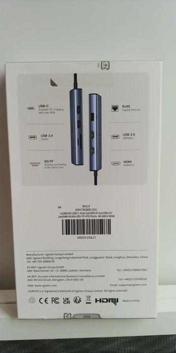 Новий usb type C хаб Ugreen 9 in 1