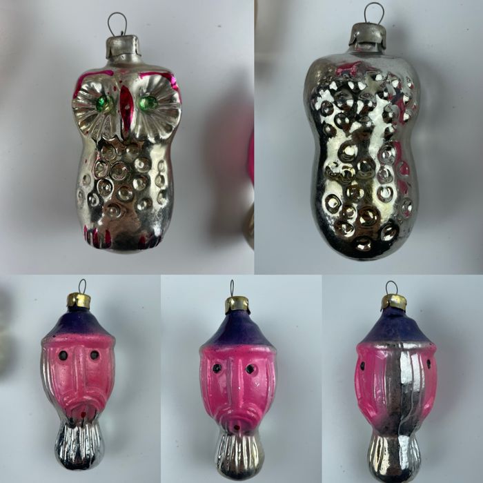 Ёлочные игрушки времен СССР подвесы для игрушек