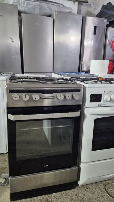 Продам бу комбіновану газову плитку Amica 50ка нержавійка ,елек духов