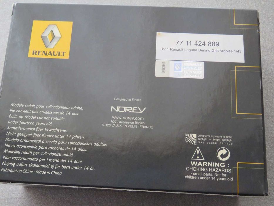 Miniatura Norev France,Renault Laguna III,escala 1:43,oficial Renault.