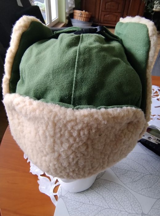 Czapka pilotka z kożuszkiem