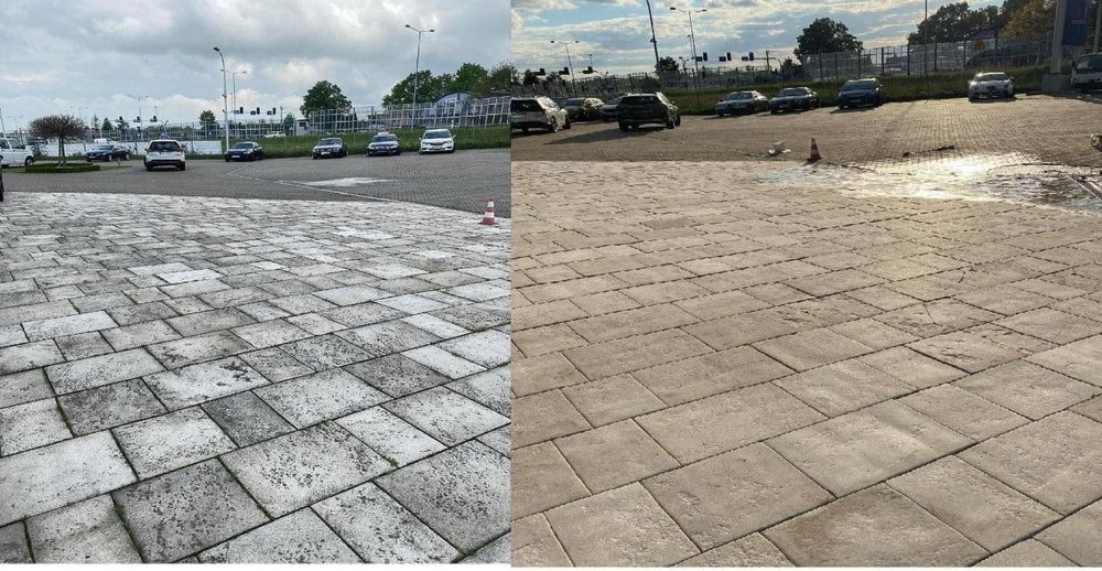 Mycie kostki brukowej, dachów i elewacji – Łaziska Górne, Katowice,Śląsk
