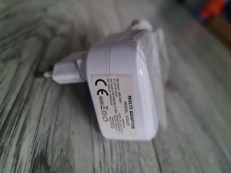 Ładowarka 2w1 + wiatrak i podgrzewacz do kubka, kostka do gniazdka i d