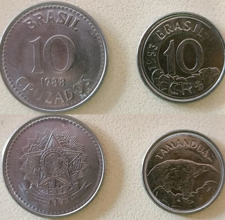 Coleção de Moedas e Notas - Partes da História Financeira do Brasil