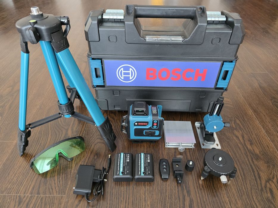 2 АКБ! КЕЙС! Лазерний рівень BOSCH 4D 16 ліній, лазерный уровень
