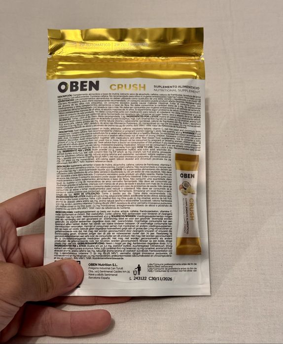 Produto crush da oben nutricion