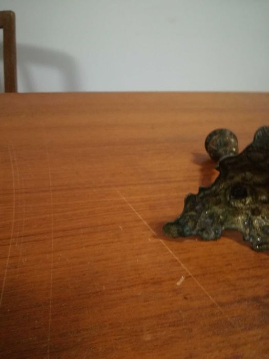 Stary świecznik lichtarz mosiężny