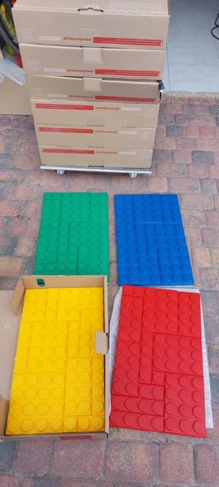 Gipsowe płytki na ścianę klocki lego