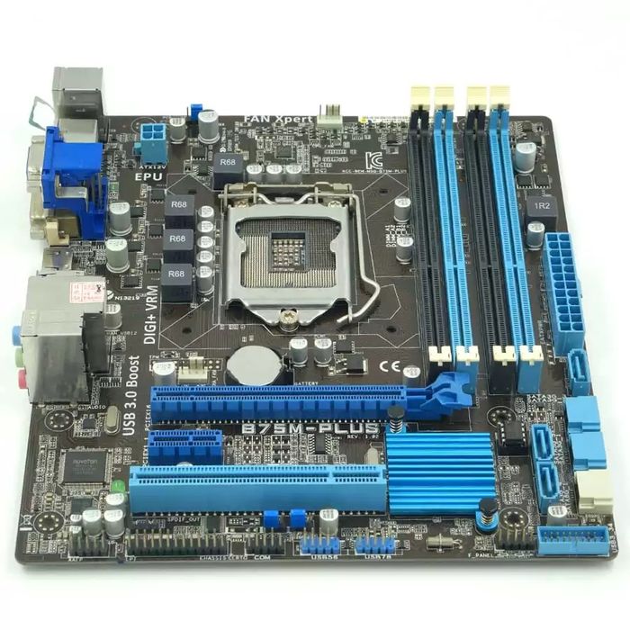 Материнська плата Asus B75M-PLUS, s1155, 4xddr3,USB3.0, VGA/DVI/HDMI