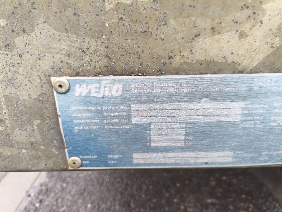 Przyczepa samochodowa WESCO DMC 2000 kg