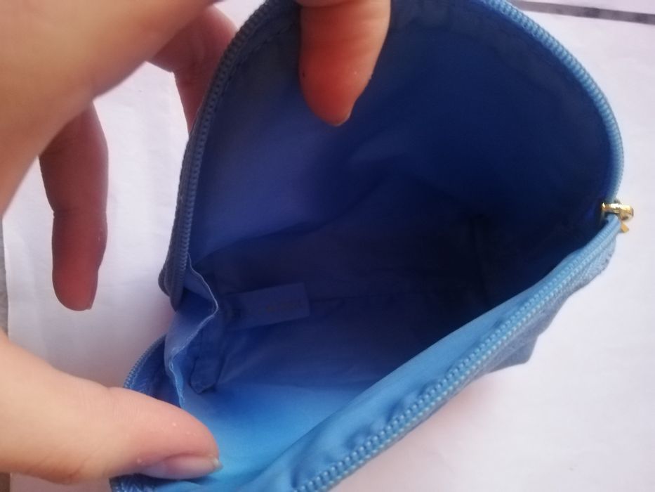 Bolsa azul com fecho - como nova64729603373057124