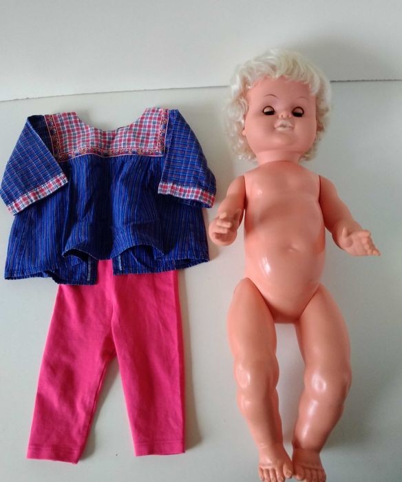 50 Лялька блондинка пластмасова гумова кукла Німеччина ГДР СРСР СССР